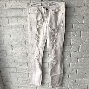 Bright White ripped jeans